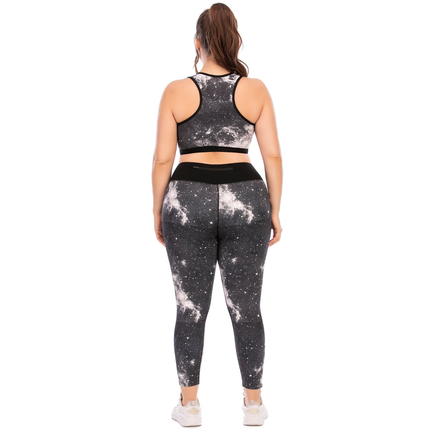 "Plus Size Yoga Workout Set – Sports Bra and High - Waisted Tight - Fitting Pants - TNT Fitness