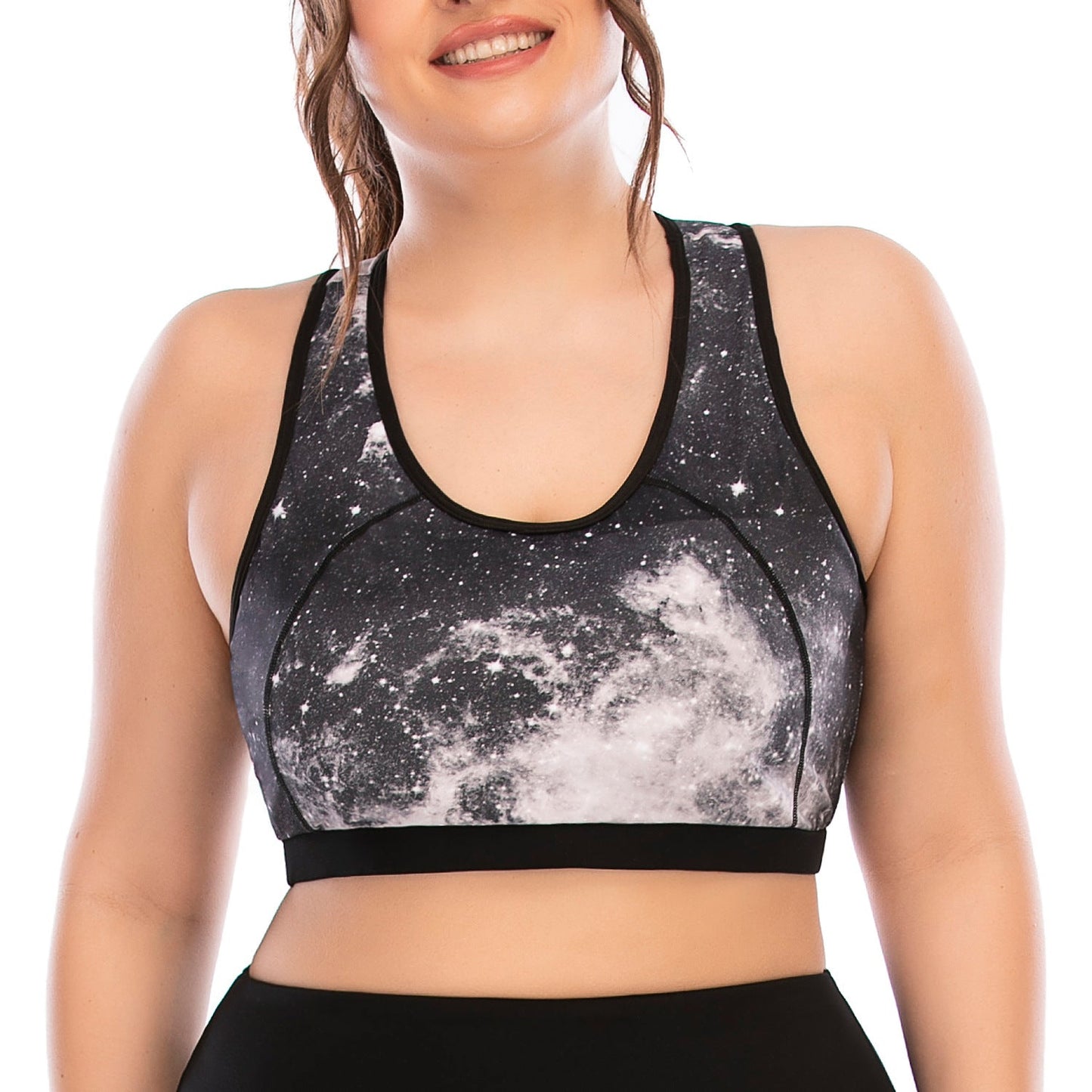"Plus Size Yoga Workout Set – Sports Bra and High - Waisted Tight - Fitting Pants - TNT Fitness