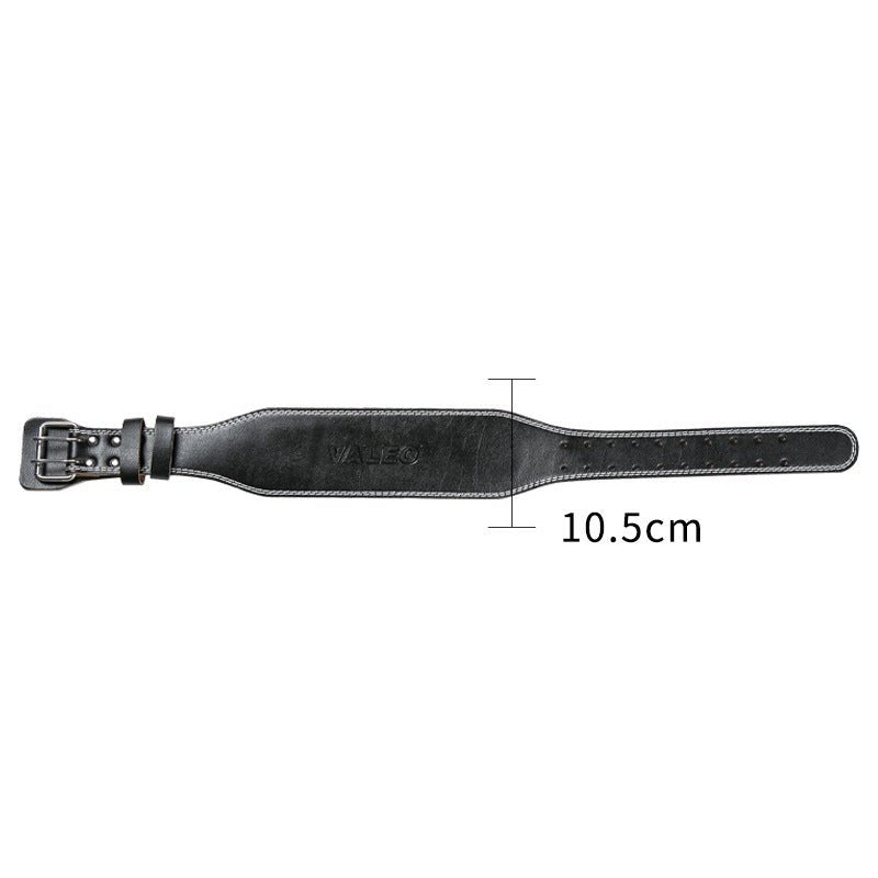 Professional leather weightlifting belt designed for maximum support and stability during heavy lifts. Durable and adjustable with a secure buckle, ideal for weightlifting, powerlifting, and strength training.- TNT Fitness Gear
