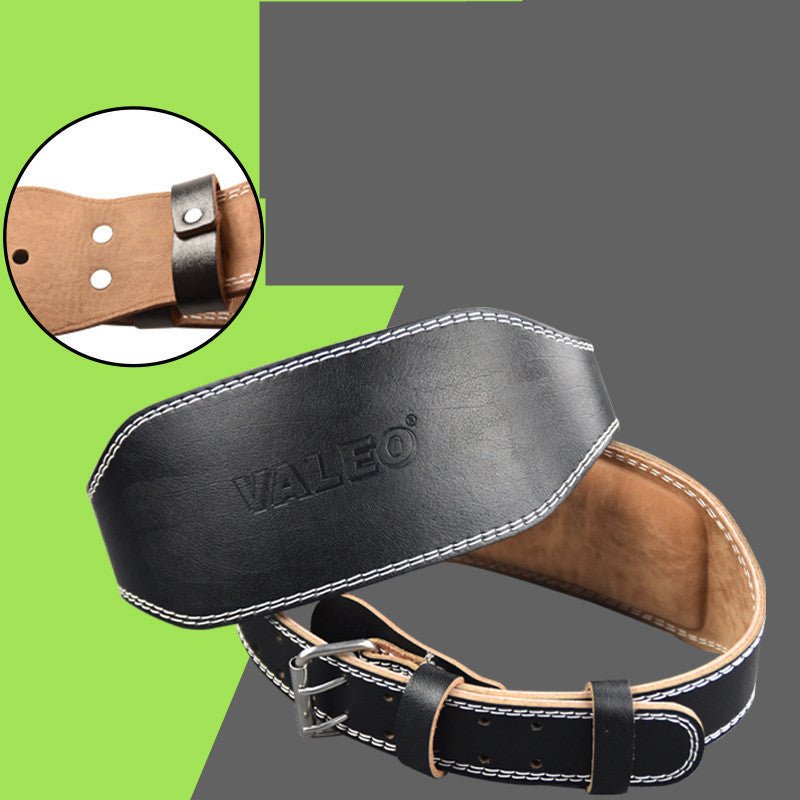 Professional leather weightlifting belt designed for maximum support and stability during heavy lifts. Durable and adjustable with a secure buckle, ideal for weightlifting, powerlifting, and strength training.- TNT Fitness Gear