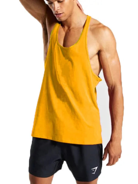Men's Athletic Y-Back 'IRON' Printed Gym Muscle Shirt – Bodybuilding Tank Top: Lightweight and breathable tank top featuring a bold 'IRON' print, Y-back design, and thin shoulder straps for enhanced mobility and comfort during workouts or casual wear - TNT Fitness Gear
