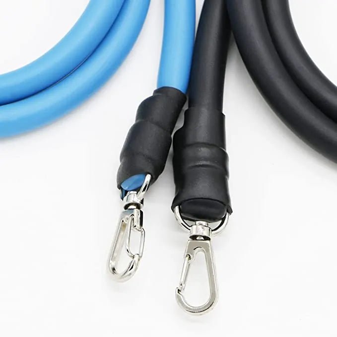 Versatile resistance bands set for strength training, yoga, and physical therapy. Offers adjustable resistance levels to build muscle, improve flexibility, and enhance overall fitness. Durable, portable, and perfect for workouts at home, the gym, or while traveling. - TNT Fitness Gear