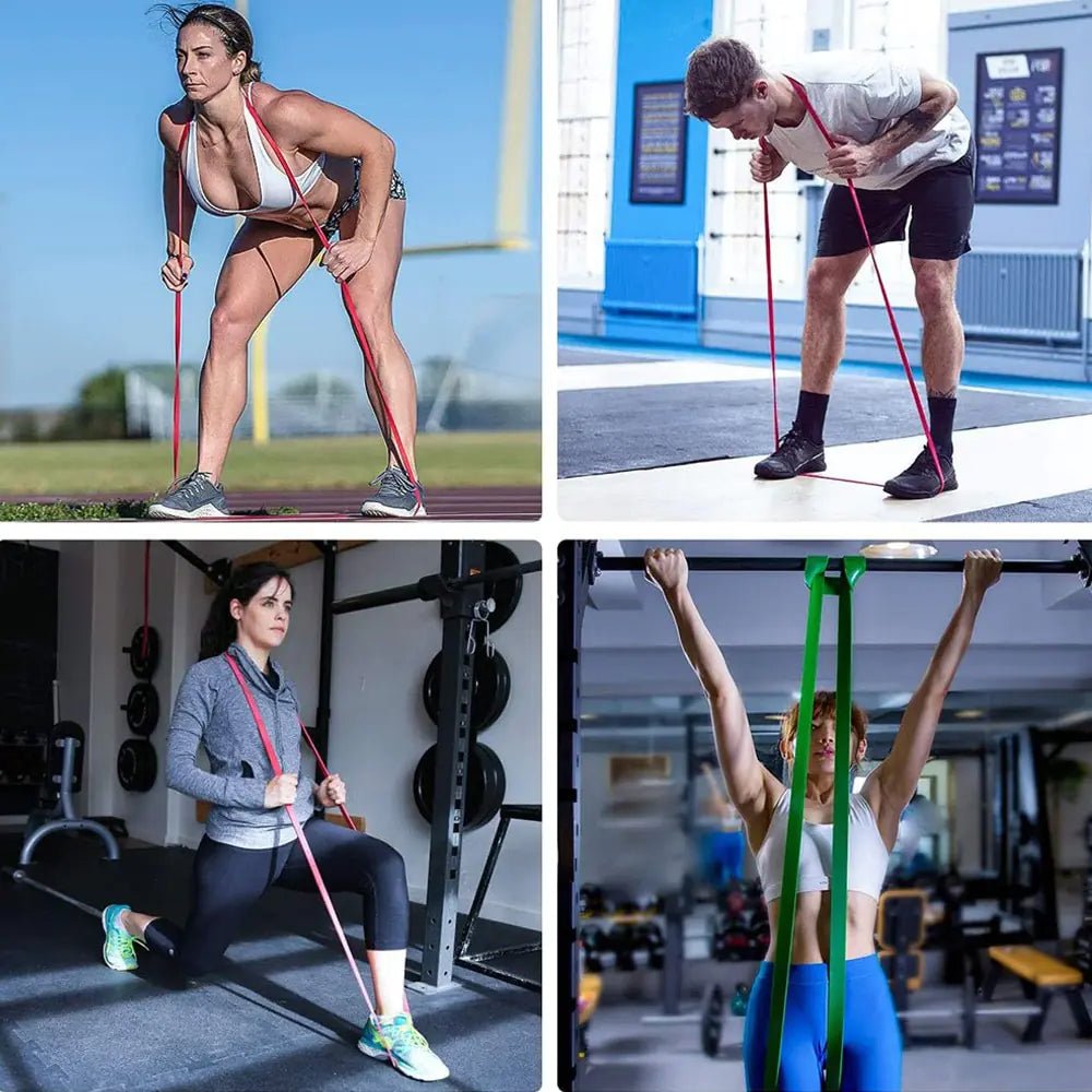 Durable resistance workout bands designed for strength training, muscle toning, and rehabilitation exercises. Lightweight and portable, perfect for home, gym, or outdoor workouts across all fitness levels - TNT Fitness