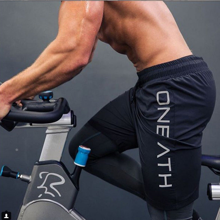 Men's gym shorts with an elastic waistband, perfect for running and workouts. Comfortable and versatile by TNT Fitness Gear