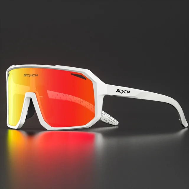 SCVCN Cycling Sunglasses with photochromic lenses that adapt to changing light conditions. Offers 100% UV protection, lightweight durability, and an ergonomic fit for long rides. Perfect for cycling, hiking, running, and other outdoor activities, combining style and functionality- TNT Fitness Gear