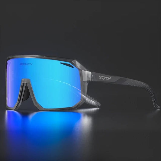 SCVCN Cycling Sunglasses with photochromic lenses that adapt to changing light conditions. Offers 100% UV protection, lightweight durability, and an ergonomic fit for long rides. Perfect for cycling, hiking, running, and other outdoor activities, combining style and functionality- TNT Fitness Gear