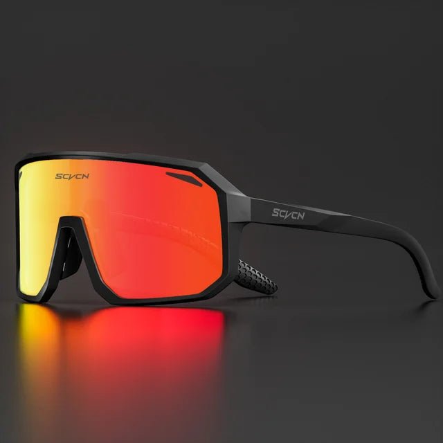 SCVCN Cycling Sunglasses with photochromic lenses that adapt to changing light conditions. Offers 100% UV protection, lightweight durability, and an ergonomic fit for long rides. Perfect for cycling, hiking, running, and other outdoor activities, combining style and functionality- TNT Fitness Gear