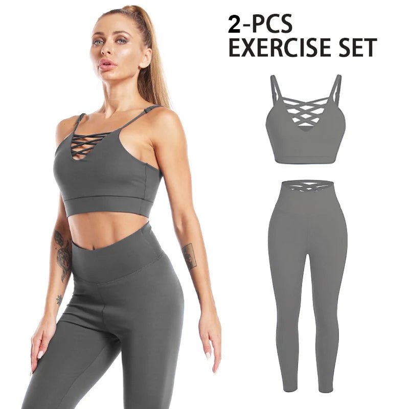 Seamless 3-piece sport suit featuring a comfortable, breathable, and stretchy design. Perfect for workouts and athleisure, this set offers flexibility and style, keeping you supported during intense training sessions - TNT Fitness Gear