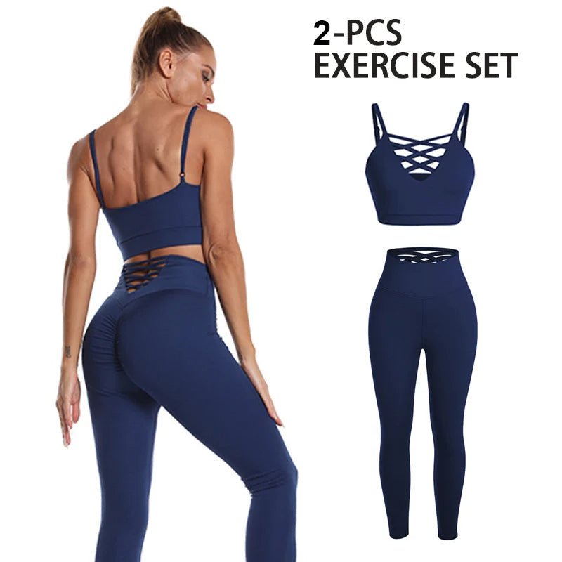 Seamless 3-piece sport suit featuring a comfortable, breathable, and stretchy design. Perfect for workouts and athleisure, this set offers flexibility and style, keeping you supported during intense training sessions - TNT Fitness Gear