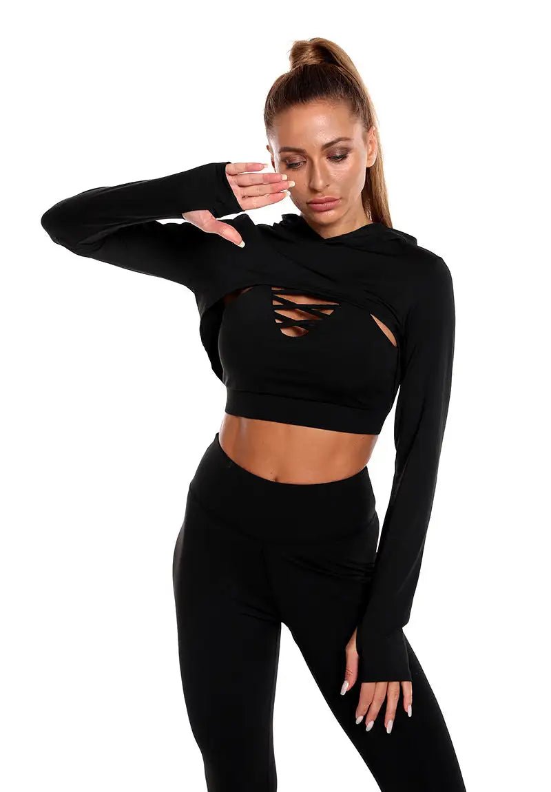 Seamless 3-piece sport suit featuring a comfortable, breathable, and stretchy design. Perfect for workouts and athleisure, this set offers flexibility and style, keeping you supported during intense training sessions - TNT Fitness Gear