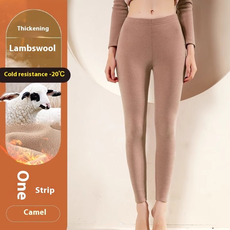 Warm Cashmere Leggings Winter Solid Slim Pants Fashion Trousers For Women Clothing - TNT Fitness