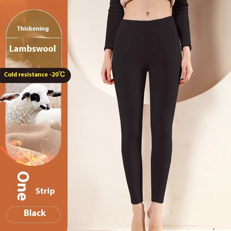 Warm Cashmere Leggings Winter Solid Slim Pants Fashion Trousers For Women Clothing - TNT Fitness