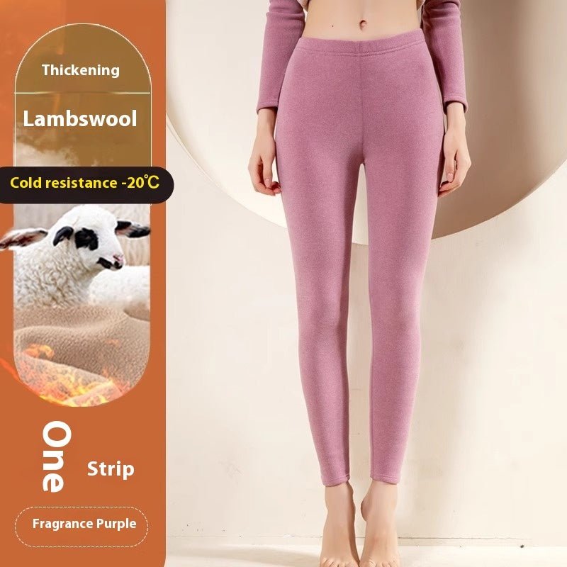 Warm Cashmere Leggings Winter Solid Slim Pants Fashion Trousers For Women Clothing - TNT Fitness
