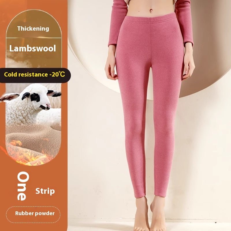 Warm Cashmere Leggings Winter Solid Slim Pants Fashion Trousers For Women Clothing - TNT Fitness