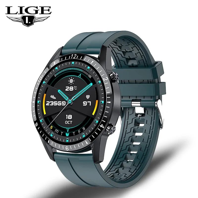 Waterproof sports fitness smartwatch with a vibrant 1.3-inch high-definition touch screen, IP67 waterproof rating, multi-sport modes, Bluetooth calling, and health tracking features like heart rate, blood pressure, and sleep monitoring. Compatible with Android 5.4+ and iOS 8.0+ for seamless connectivity and lifestyle integration.