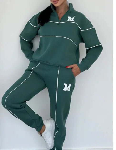 Women's 2-piece lounge set with pullover sweatshirt and sweatpants. Comfortable, stylish, and pocketed by TNT Fitness Gear