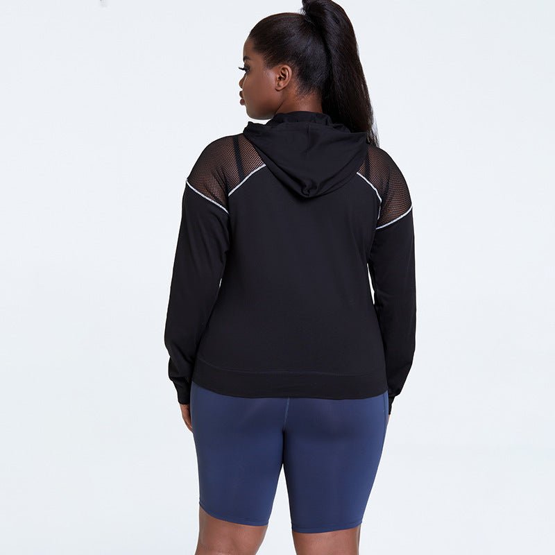 Women's Plus Size Hoodie - Quick - Drying, Loose & Stretchy Fitness Top - TNT Fitness