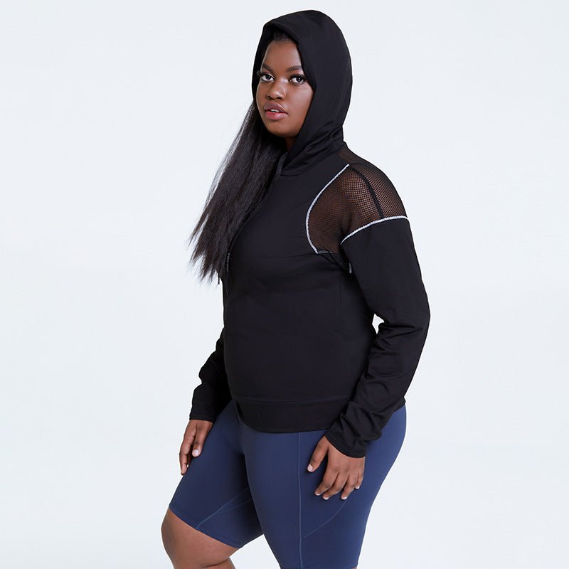 Women's Plus Size Hoodie - Quick - Drying, Loose & Stretchy Fitness Top - TNT Fitness