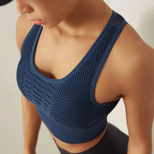 High-quality women's workout sports bra, offering excellent support and comfort. Features a stylish design and moisture-wicking fabric, ideal for gym sessions, running, and various fitness activities