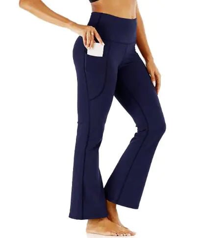 Functional and fashionable workout leggings with pockets designed for women. Made from stretchy, moisture-wicking fabric, these high-waisted leggings provide comfort and convenience during exercise and casual wear.