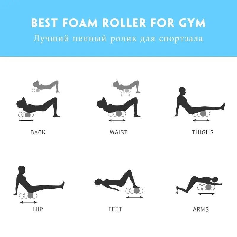 Yoga column gym fitness foam roller designed for muscle recovery, stretching, and relieving tension. Lightweight, durable, and versatile, perfect for improving flexibility, balance, and core strength. Suitable for yoga, Pilates, and post-workout routines.- TNT Fitness Gear