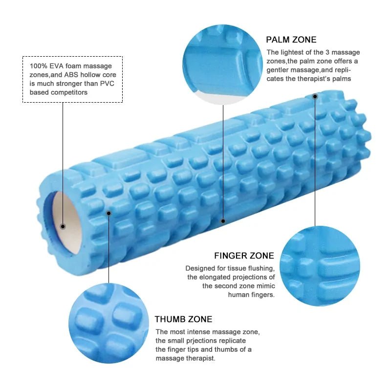 Yoga column gym fitness foam roller designed for muscle recovery, stretching, and relieving tension. Lightweight, durable, and versatile, perfect for improving flexibility, balance, and core strength. Suitable for yoga, Pilates, and post-workout routines.- TNT Fitness Gear
