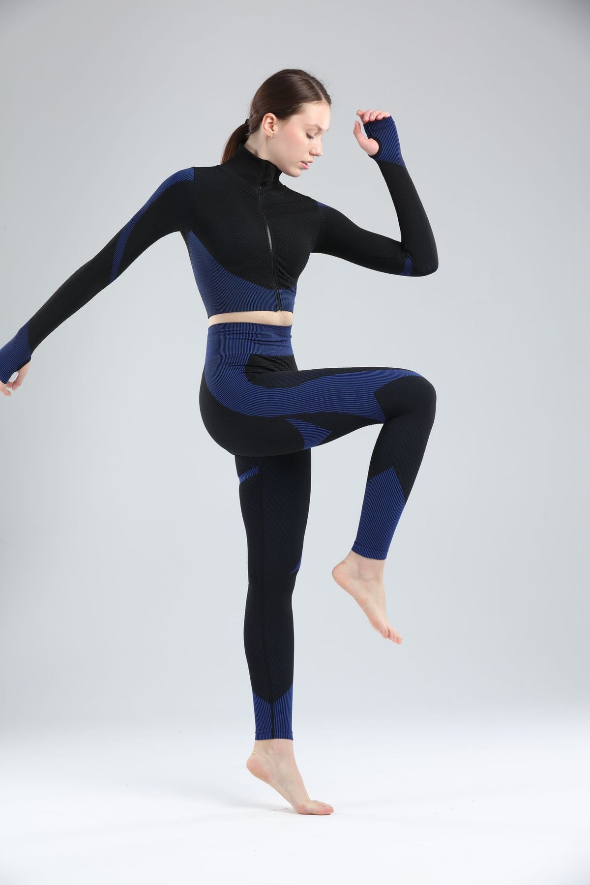 Black and blue women’s 2 pc set