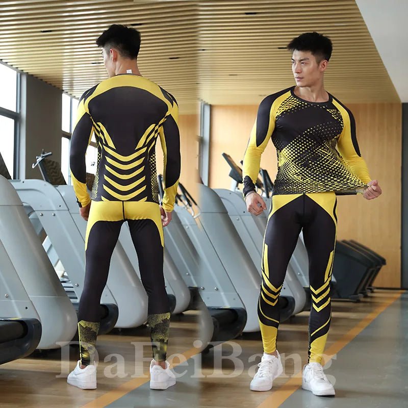 3 - Piece Men’s Compression Workout Suit – Gym, Running, Fitness Apparel - TNT Fitness
