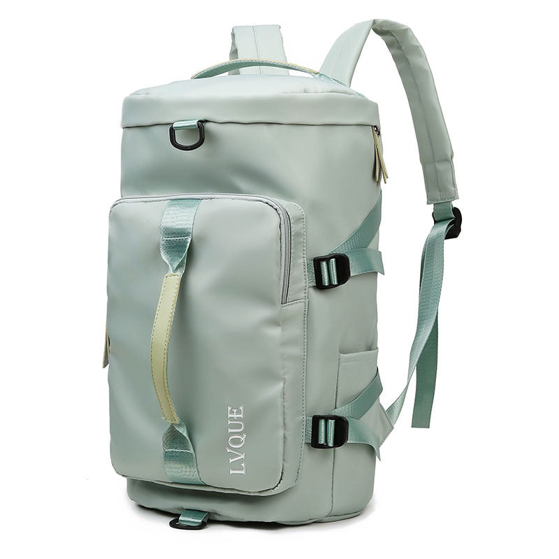 Waterproof gym fitness backpack with shoe compartment and theft-proof lock
