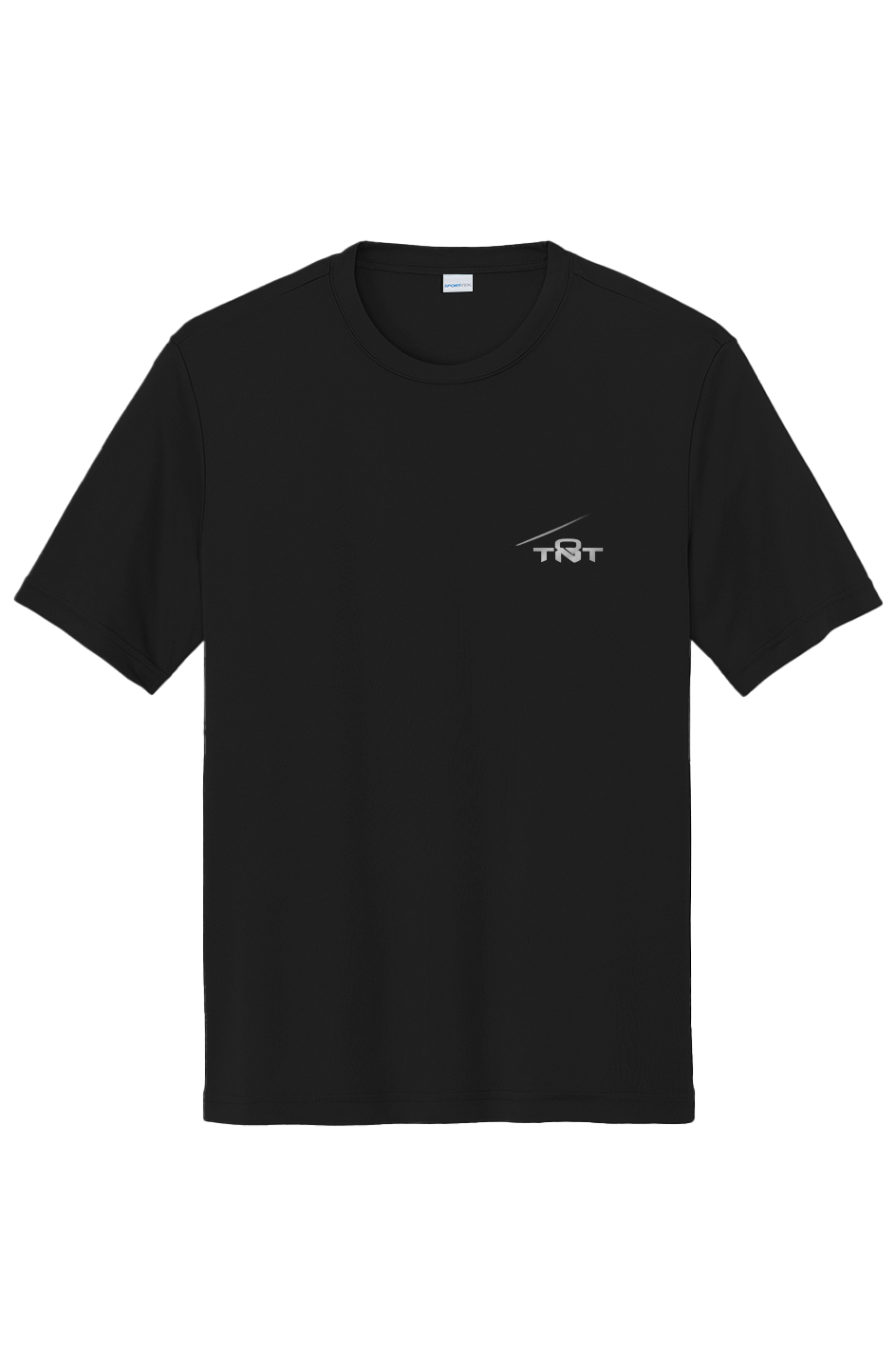 Black TNT Fitness Gear Core Performance Tee with lightweight moisture-wicking athletic performance fabric