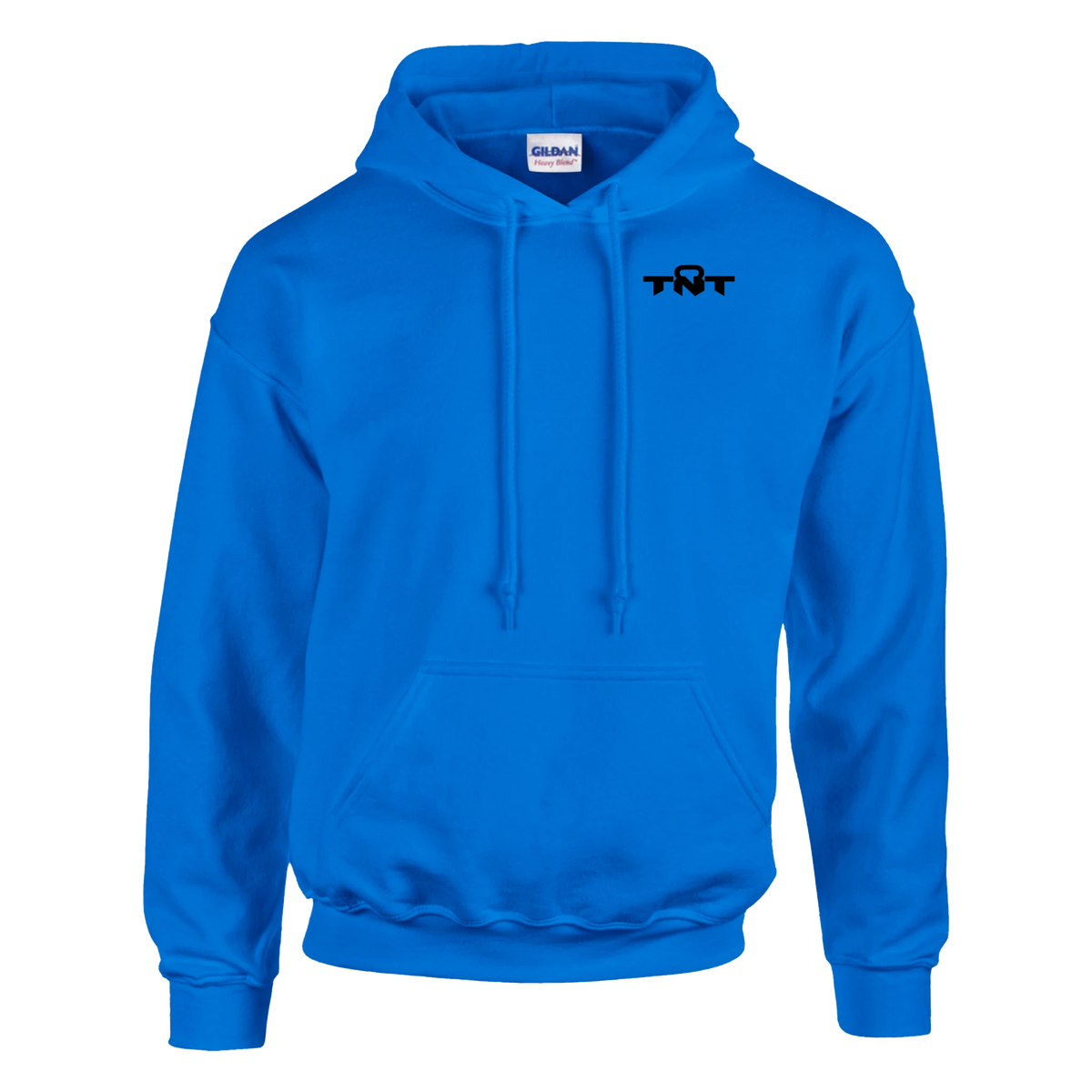TNT Fitness Gear Classic Unisex Training Hoodie in Royal with black left-chest logo