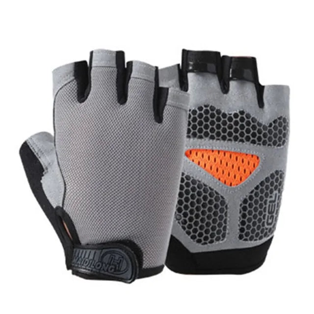 Non-slip fitness gloves designed for optimal grip and comfort. Featuring breathable material, moisture-wicking properties, and adjustable fit, these gloves provide support and protection for intense workouts and weightlifting sessions.- TNT Fitness Gear