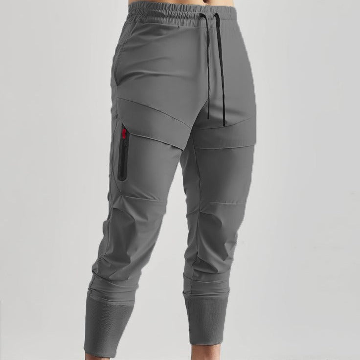 Men’s  performance joggers, slim fit gym training pants.