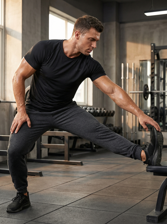 Men’s comfort-fit track pants lightweight casual joggers elastic waistband
