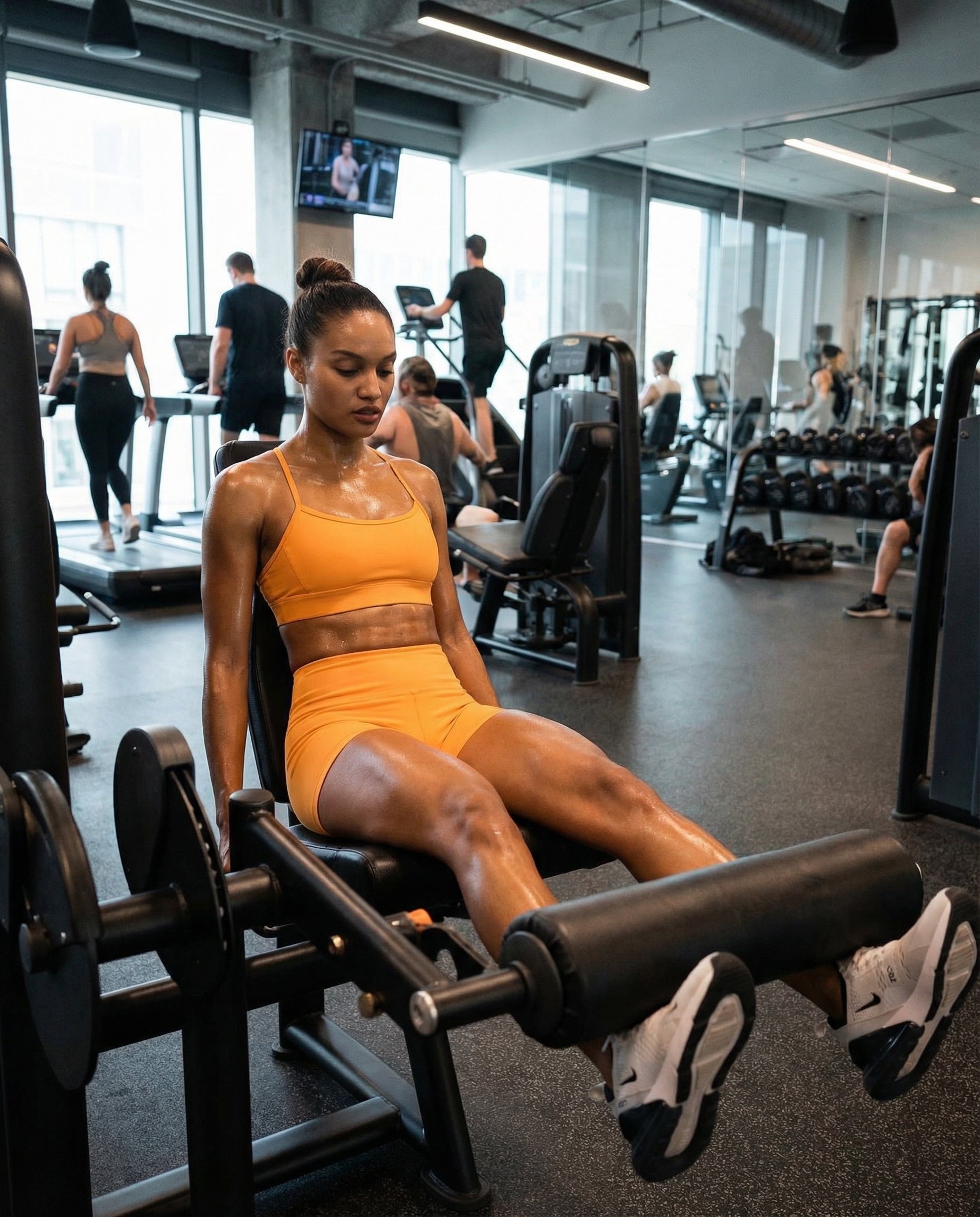 Women wearing a lightweight training shorts set designed for gym workouts and active movement