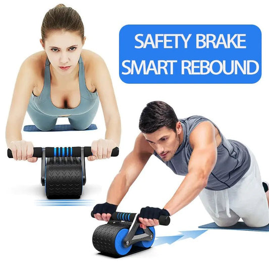 rebound ab roller with safety brake