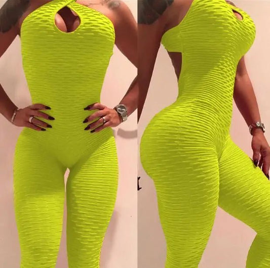 Anti-cellulite textured fitness bodysuit with a sculpting fit, designed for style, support, and enhanced performance during workouts- TNT Fitness Gear
