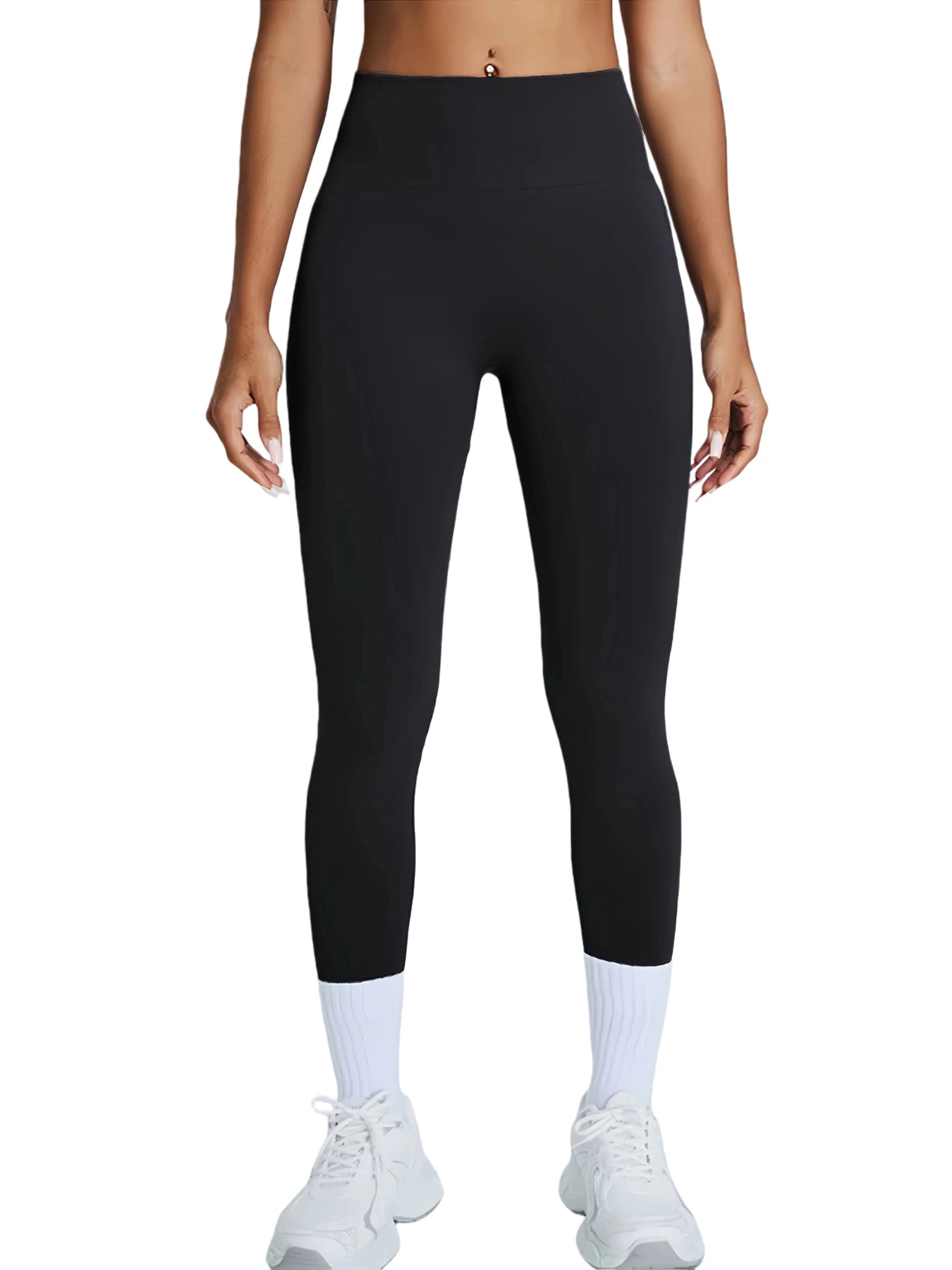 Women wearing seamless high-waisted training leggings during workouts
