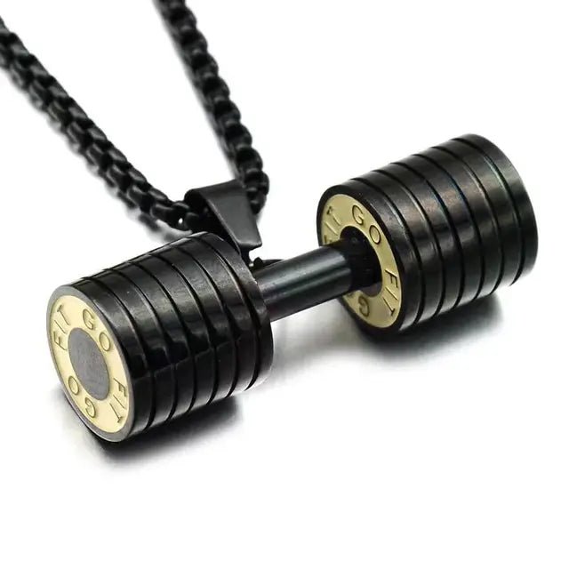 Barbell Dumbbell Gym Necklace Fitness Jewelry - TNT Fitness