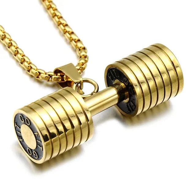 Barbell Dumbbell Gym Necklace Fitness Jewelry - TNT Fitness