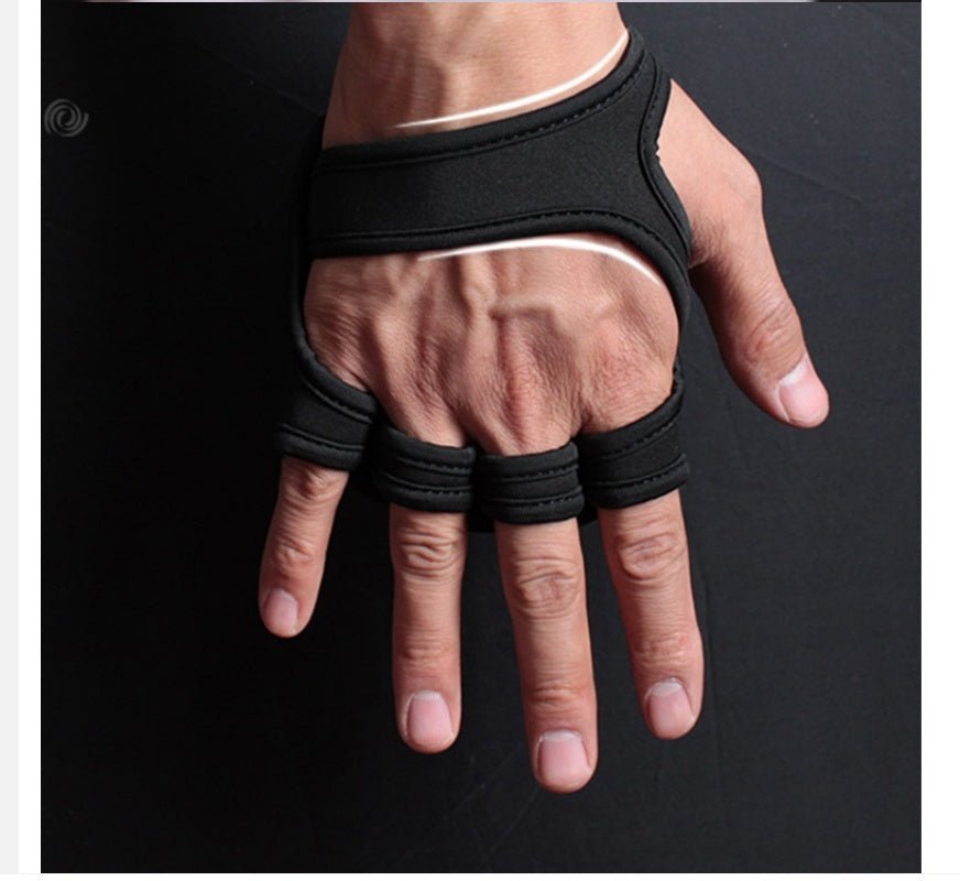 Black Breathable Weightlifting Sports Gym Half Finger Protector Gloves - TNT Fitness