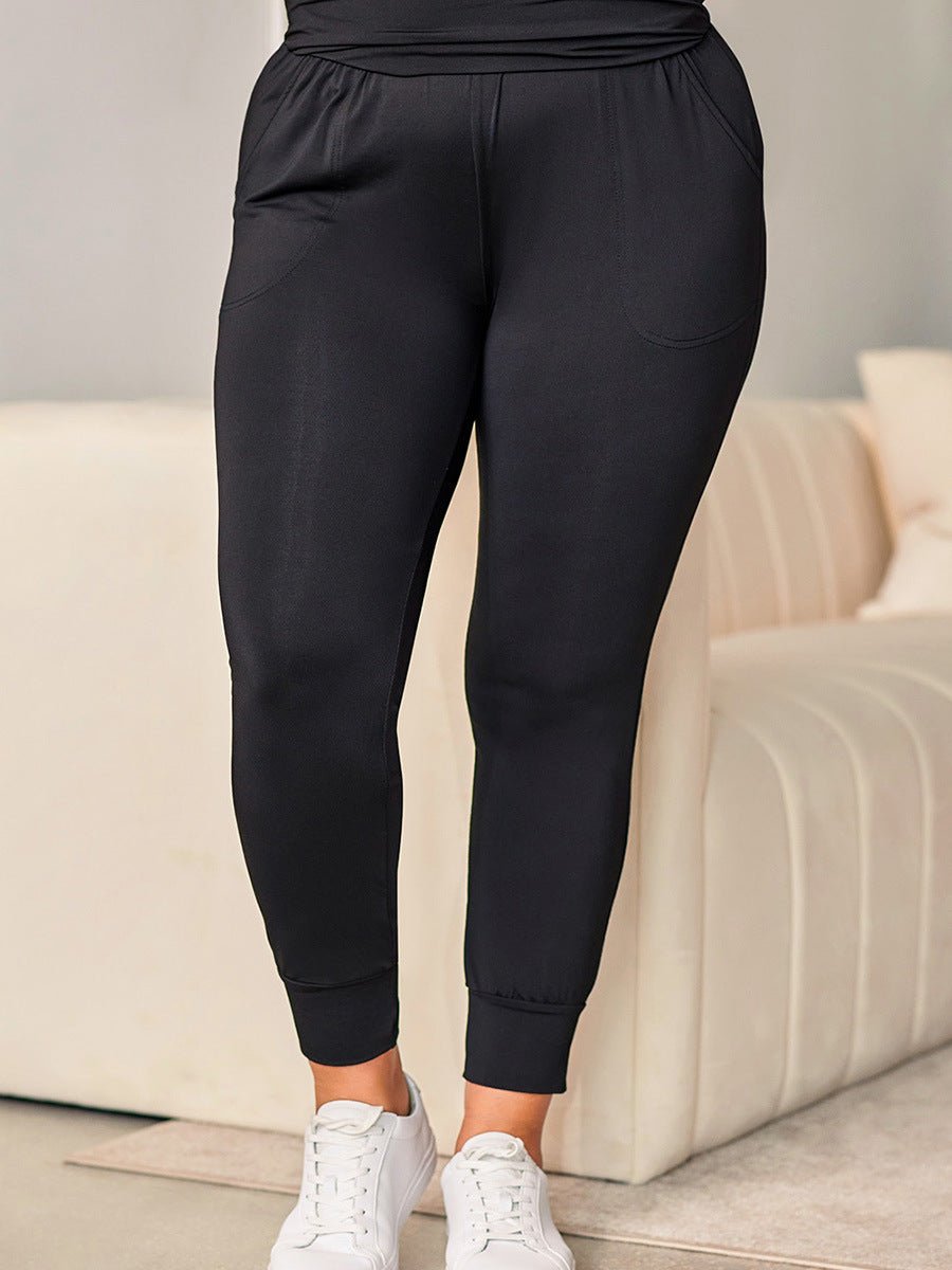 Casual Plus Size High - Waist Cropped Fitness Leggings for Women | TNT Fitness Gear - TNT Fitness