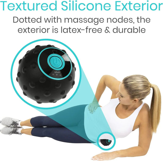 Electric Massage Fitness Ball designed to relieve muscle tension and improve recovery, featuring a durable, portable design perfect for workouts, relaxation, and targeted muscle therapy.