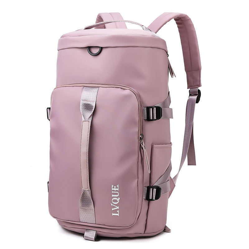 Waterproof gym fitness backpack with shoe compartment and theft-proof lock