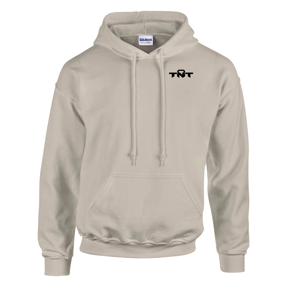 TNT Fitness Gear Classic Unisex Training Hoodie in Sand with black left-chest logo