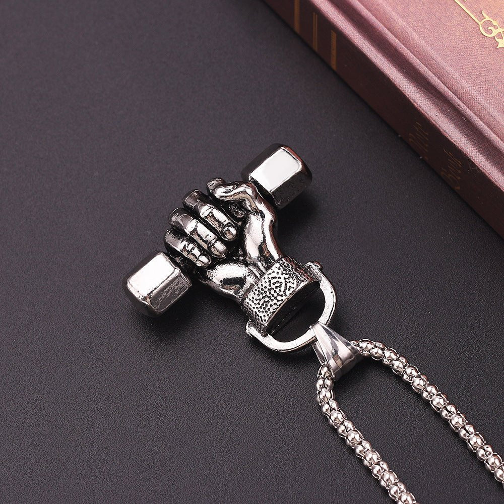 Gym dumbbell necklace - TNT Fitness