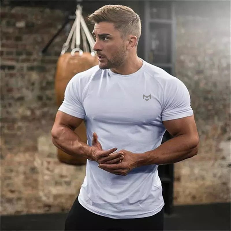 Gym Short Sleeve T Quick Dry Gym Clothes For Running - TNT Fitness