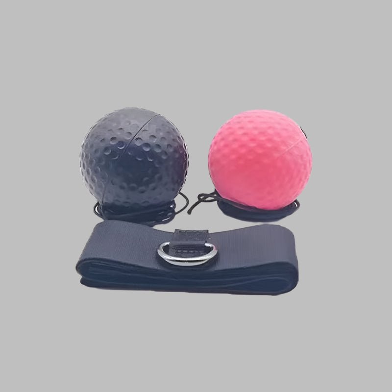 Head-worn boxing reflex ball with an adjustable elastic headband, designed for improving hand-eye coordination, reflexes, and overall boxing skills. Lightweight and portable, suitable for athletes of all levels