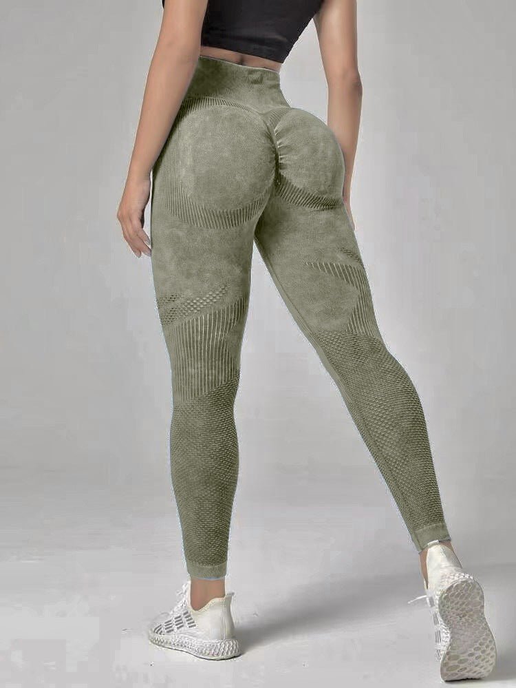 Hollow Design Seamless Leggings High Waist Hip Lifting Running Sports Fitness Yoga Pants Fashion Womens Clothing- TNT Fitness