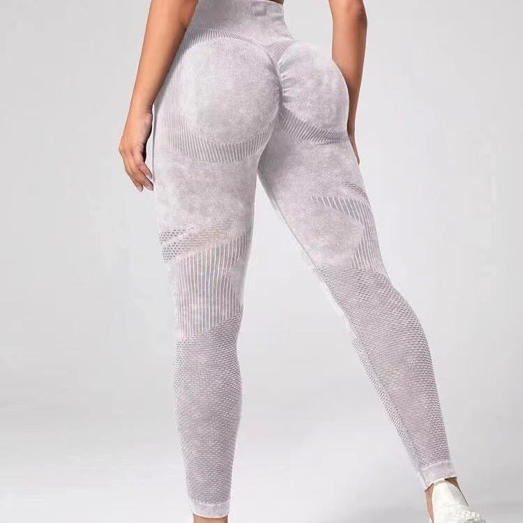 Hollow Design Seamless Leggings High Waist Hip Lifting Running Sports Fitness Yoga Pants Fashion Womens Clothing- TNT Fitness